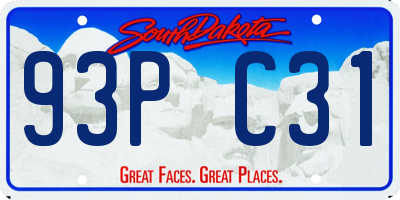 SD license plate 93PC31