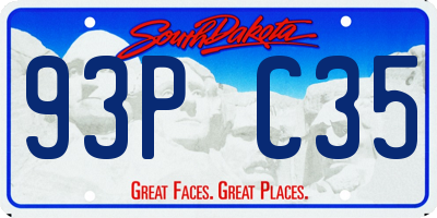 SD license plate 93PC35