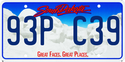 SD license plate 93PC39