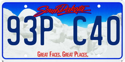 SD license plate 93PC40