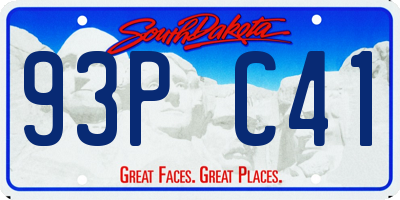 SD license plate 93PC41