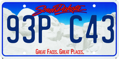 SD license plate 93PC43