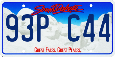 SD license plate 93PC44