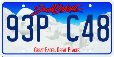 SD license plate 93PC48