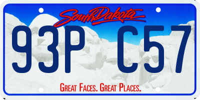 SD license plate 93PC57