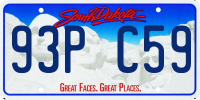 SD license plate 93PC59