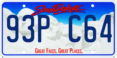 SD license plate 93PC64