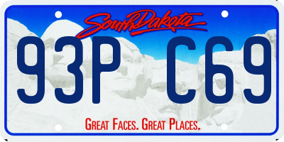 SD license plate 93PC69