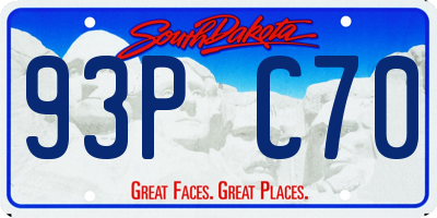 SD license plate 93PC70