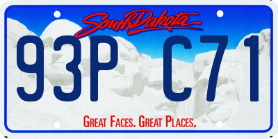 SD license plate 93PC71