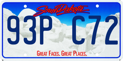 SD license plate 93PC72