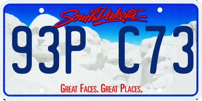 SD license plate 93PC73