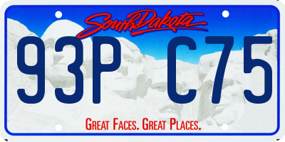 SD license plate 93PC75