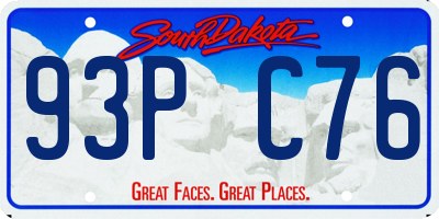 SD license plate 93PC76