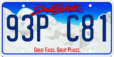 SD license plate 93PC81