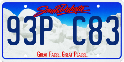 SD license plate 93PC83