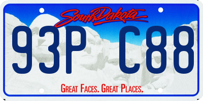 SD license plate 93PC88
