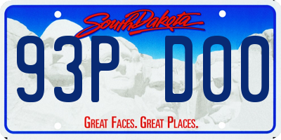 SD license plate 93PD00
