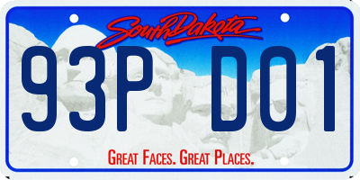 SD license plate 93PD01