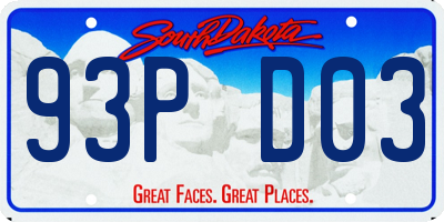 SD license plate 93PD03
