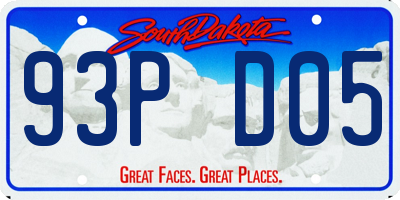 SD license plate 93PD05