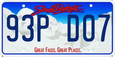SD license plate 93PD07