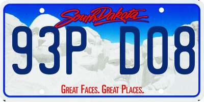 SD license plate 93PD08