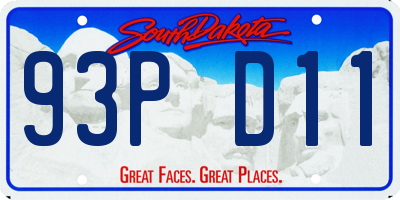 SD license plate 93PD11