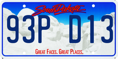 SD license plate 93PD13