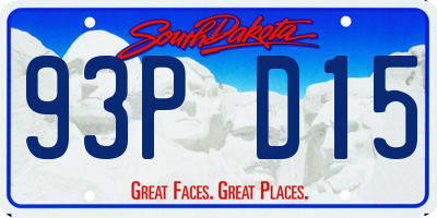 SD license plate 93PD15