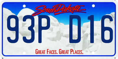 SD license plate 93PD16