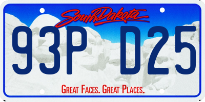 SD license plate 93PD25