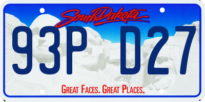 SD license plate 93PD27