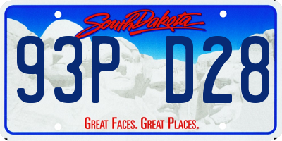 SD license plate 93PD28