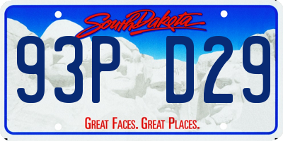 SD license plate 93PD29