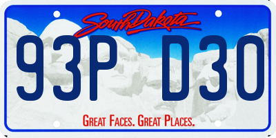 SD license plate 93PD30