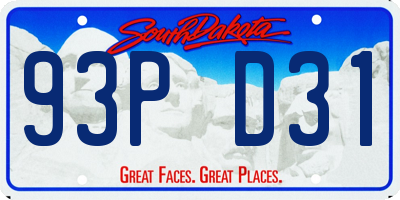SD license plate 93PD31
