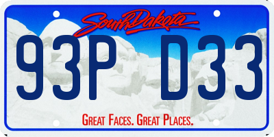 SD license plate 93PD33