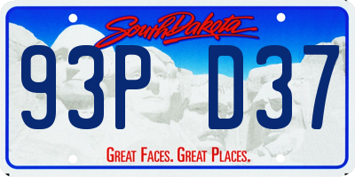 SD license plate 93PD37