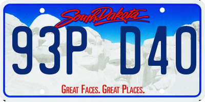 SD license plate 93PD40