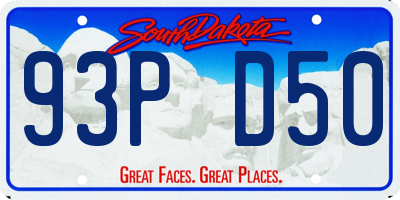 SD license plate 93PD50