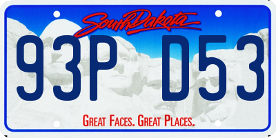 SD license plate 93PD53