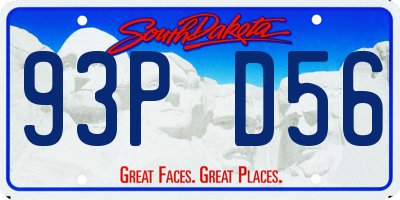 SD license plate 93PD56