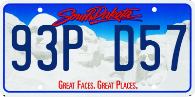 SD license plate 93PD57