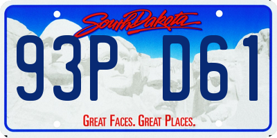 SD license plate 93PD61