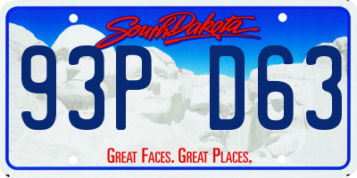 SD license plate 93PD63