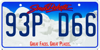 SD license plate 93PD66