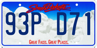 SD license plate 93PD71