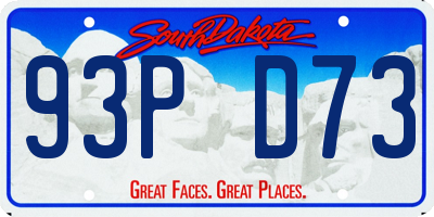 SD license plate 93PD73