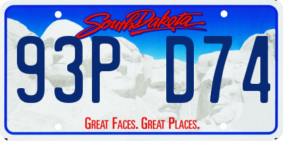 SD license plate 93PD74